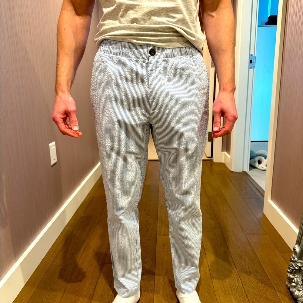 Bonobos pants 👖 size S short stripes blue white summer pants lightweight small